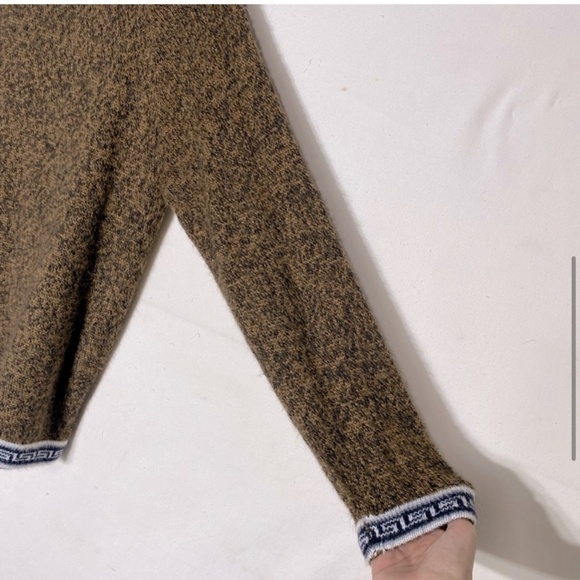 Brown Soft Alpaca Knit Crew Neck Pullover Sweater S - Picture 7 of 11